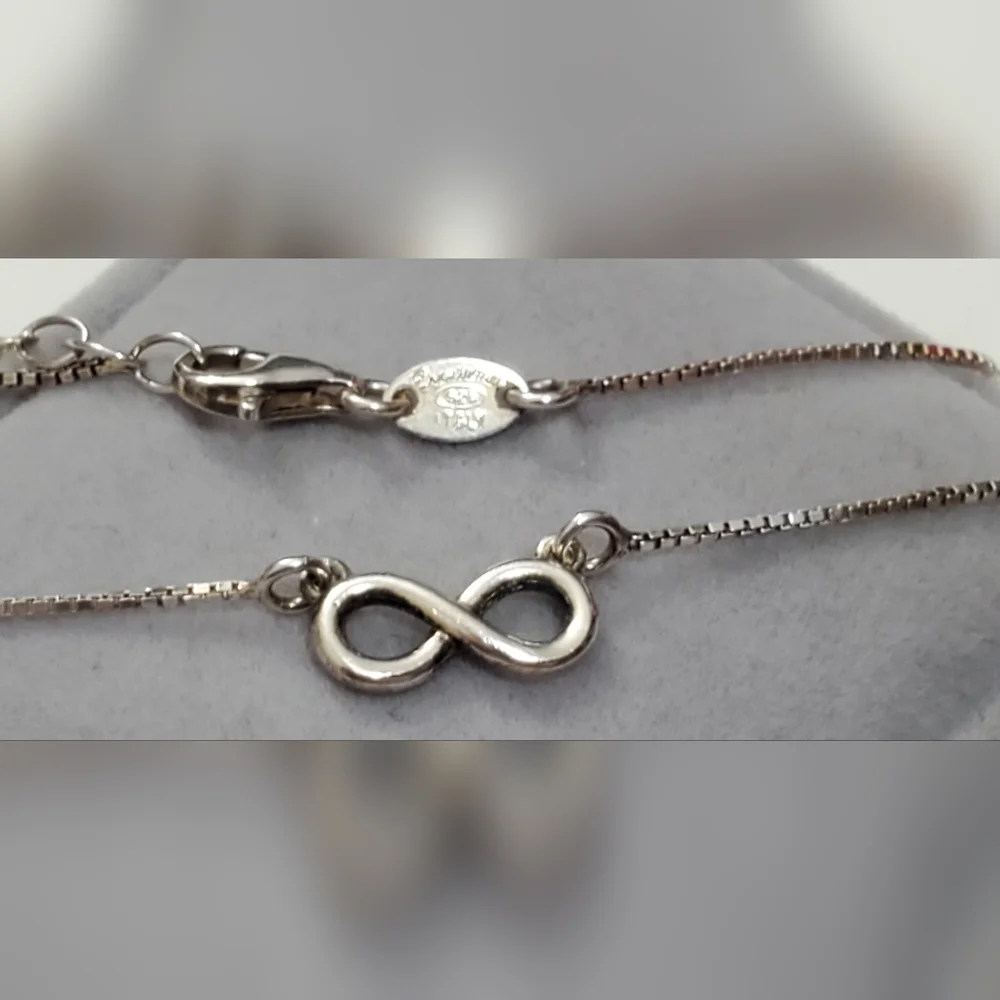Vtg. Sterling Silver Infinity Necklace by Duadema Italy - Picture 5 of 8